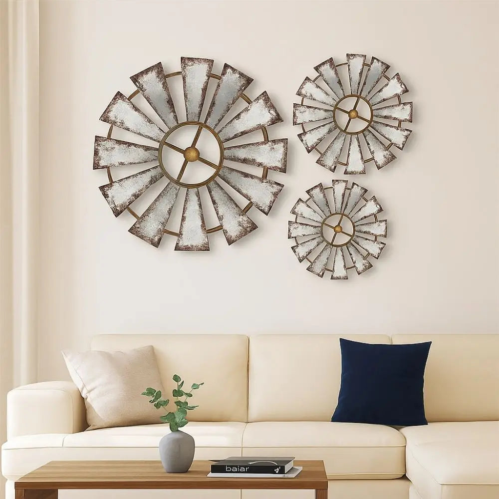 Vintage Wood Windmill Wall Decor Rustic Style Country Theme Windmill Home Decor Unique Hanging Rustic Wall Art Farmhouse Porch