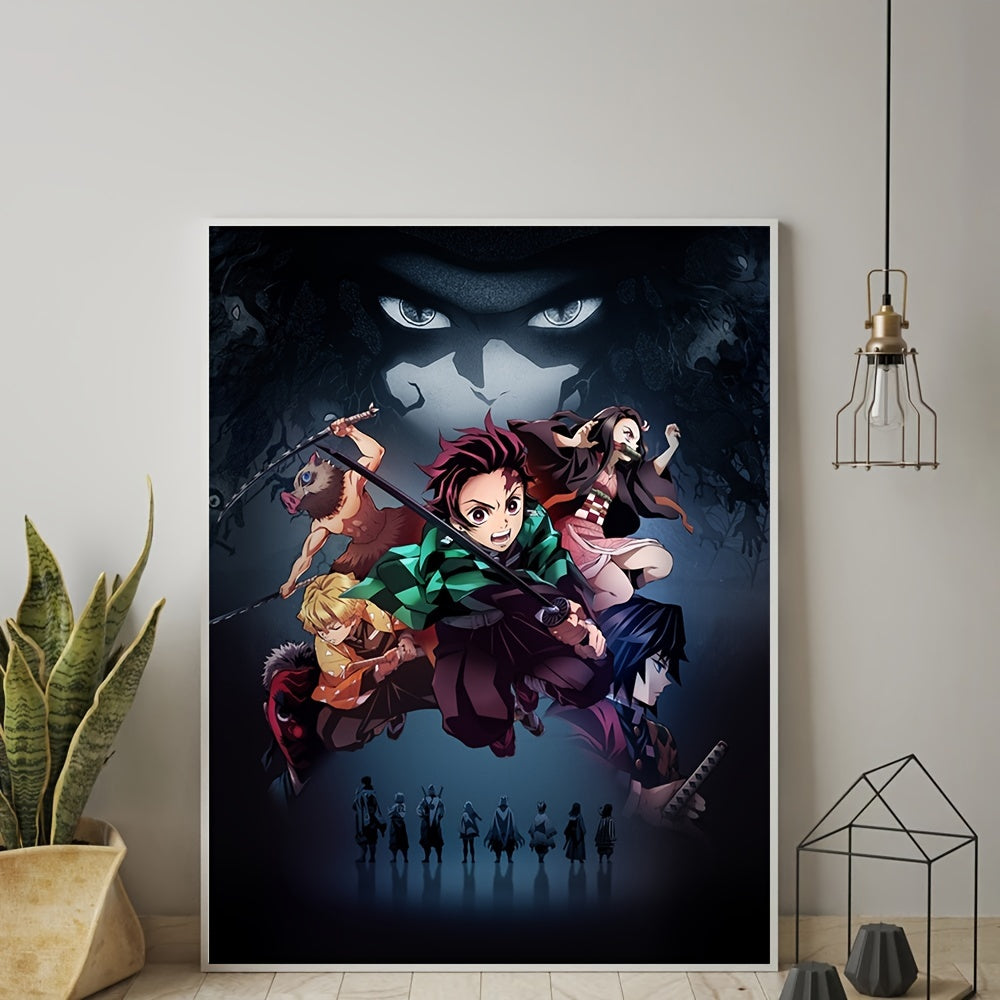 1pc Vibrant Japanese Anime Canvas Print Poster - High-Definition Artwork, Versatile Room Decor, Unique Gift for Anime Fans, Frameless Design, Beautiful Wall Art, Iconic Anime Characters - Perfect for Living Room, Bedroom, Off