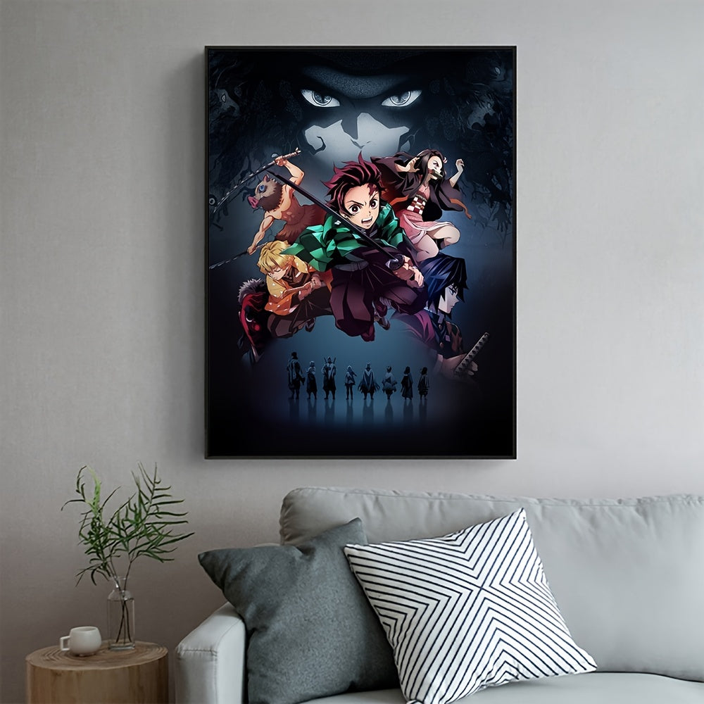 1pc Vibrant Japanese Anime Canvas Print Poster - High-Definition Artwork, Versatile Room Decor, Unique Gift for Anime Fans, Frameless Design, Beautiful Wall Art, Iconic Anime Characters - Perfect for Living Room, Bedroom, Off