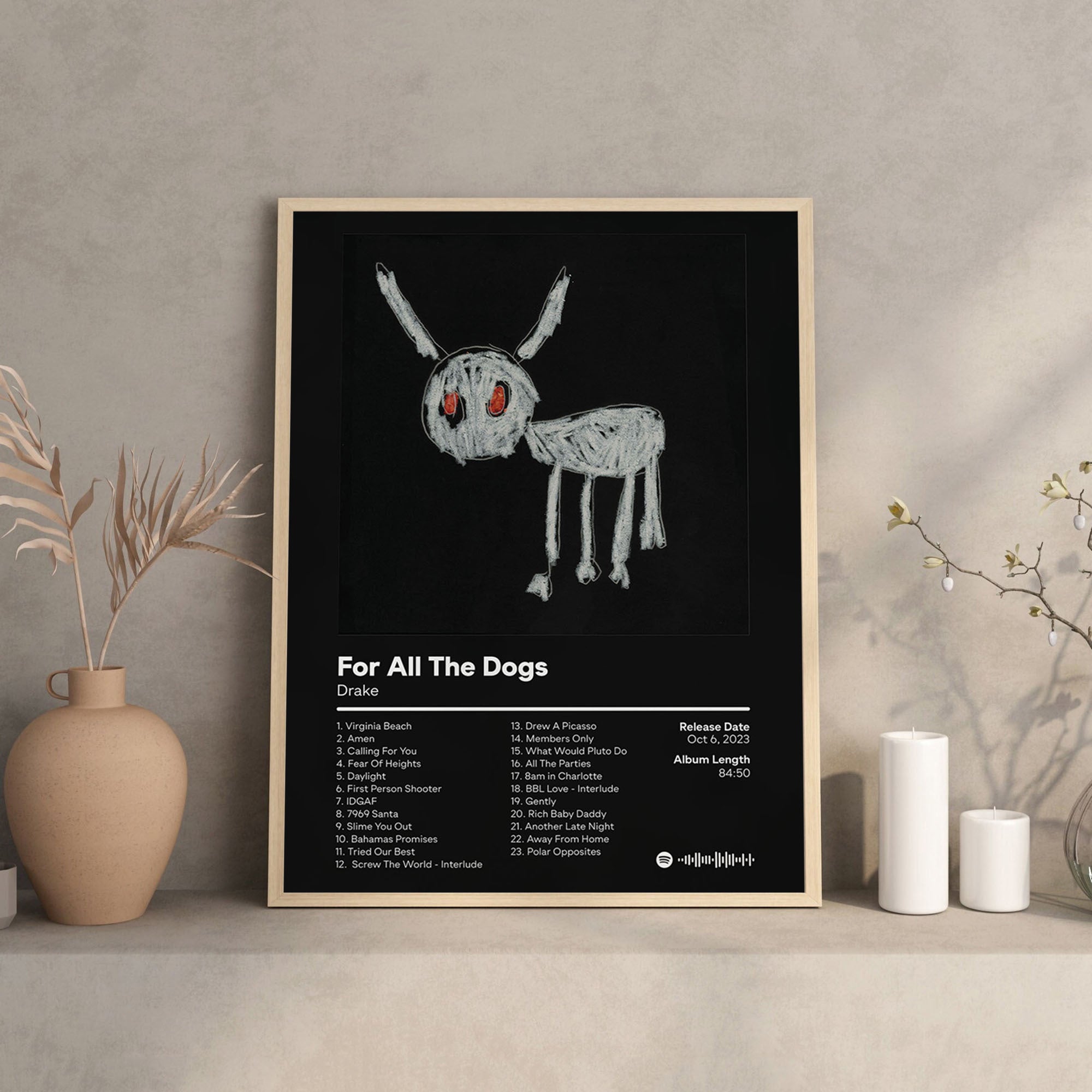1pc Unframed Music Album Cover Poster, Artwork Wall Painting For Living Room Bedroom Bathroom Office Hallway Wall Decor, Canvas Print, Creative Poster, Canvas Art, Funny Wall Art, Poster Prints, Modern Painting Prints, Idea G