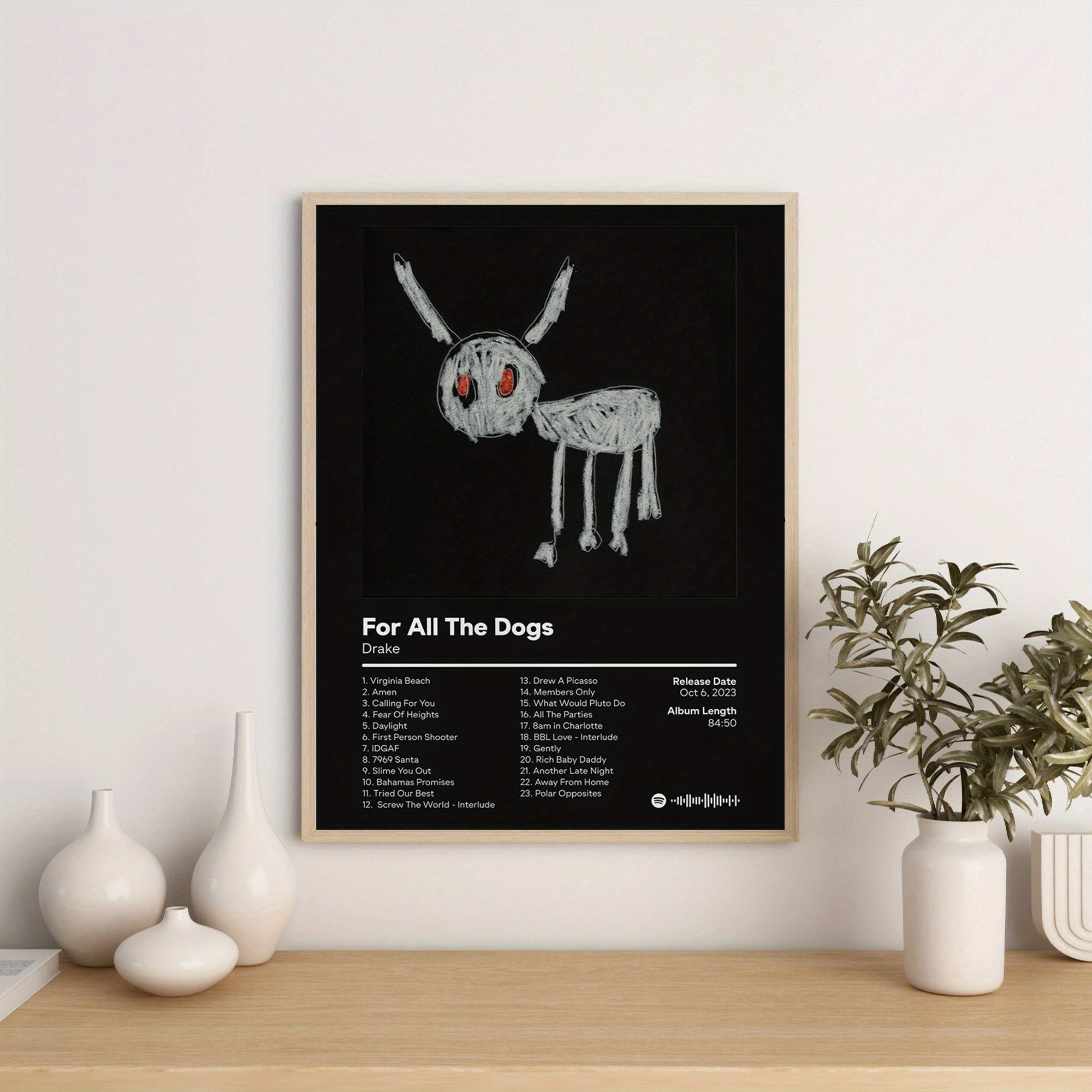 1pc Unframed Music Album Cover Poster, Artwork Wall Painting For Living Room Bedroom Bathroom Office Hallway Wall Decor, Canvas Print, Creative Poster, Canvas Art, Funny Wall Art, Poster Prints, Modern Painting Prints, Idea G