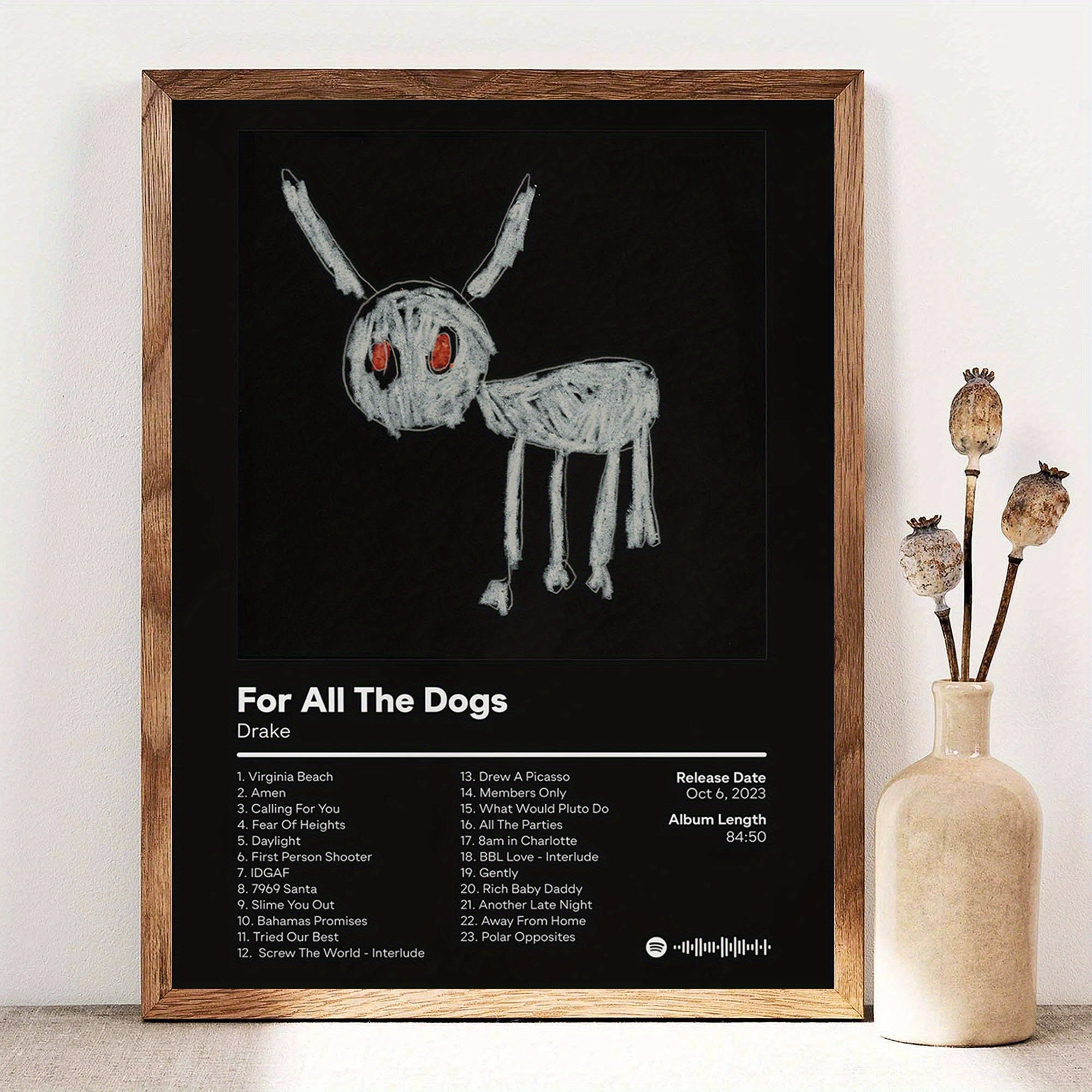 1pc Unframed Music Album Cover Poster, Artwork Wall Painting For Living Room Bedroom Bathroom Office Hallway Wall Decor, Canvas Print, Creative Poster, Canvas Art, Funny Wall Art, Poster Prints, Modern Painting Prints, Idea G