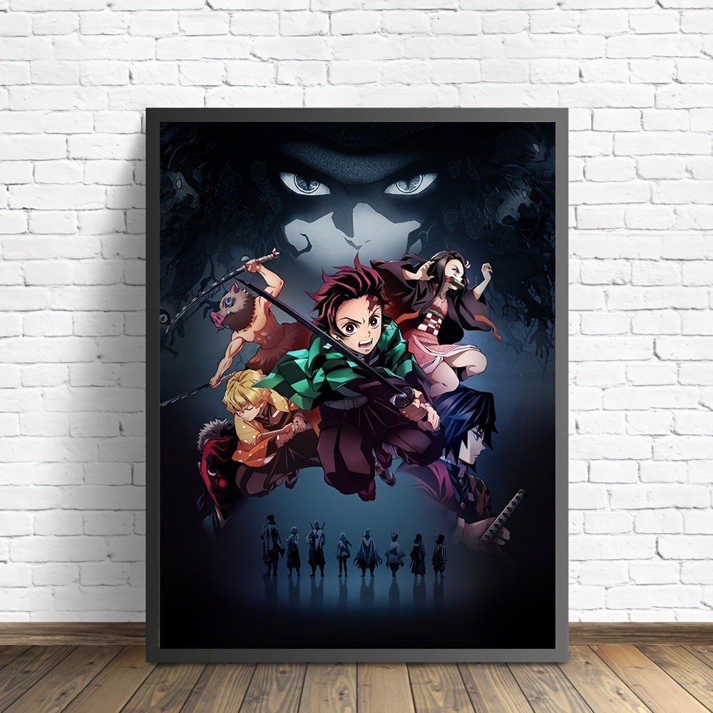 1pc Vibrant Japanese Anime Canvas Print Poster - High-Definition Artwork, Versatile Room Decor, Unique Gift for Anime Fans, Frameless Design, Beautiful Wall Art, Iconic Anime Characters - Perfect for Living Room, Bedroom, Off