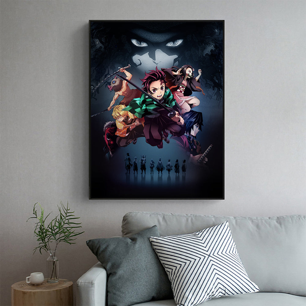 1pc Vibrant Japanese Anime Canvas Print Poster - High-Definition Artwork, Versatile Room Decor, Unique Gift for Anime Fans, Frameless Design, Beautiful Wall Art, Iconic Anime Characters - Perfect for Living Room, Bedroom, Off