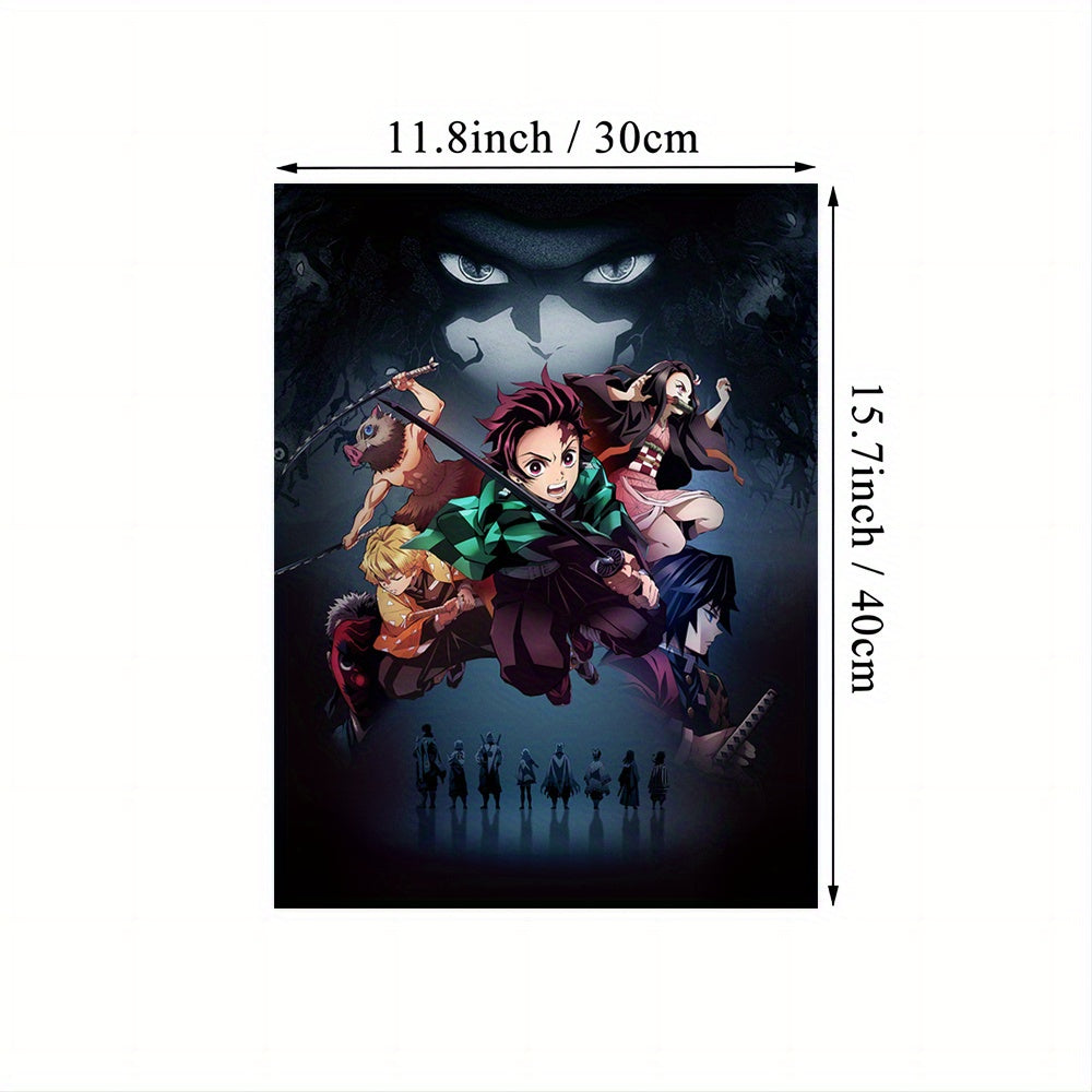 1pc Vibrant Japanese Anime Canvas Print Poster - High-Definition Artwork, Versatile Room Decor, Unique Gift for Anime Fans, Frameless Design, Beautiful Wall Art, Iconic Anime Characters - Perfect for Living Room, Bedroom, Off