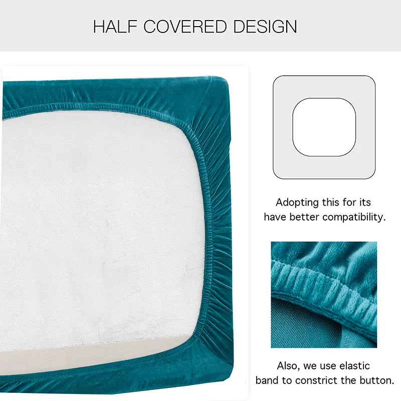 Velvet sofa seat cover cushion cover thick Jacquard solid soft stretch sofa slipcovers funiture protector