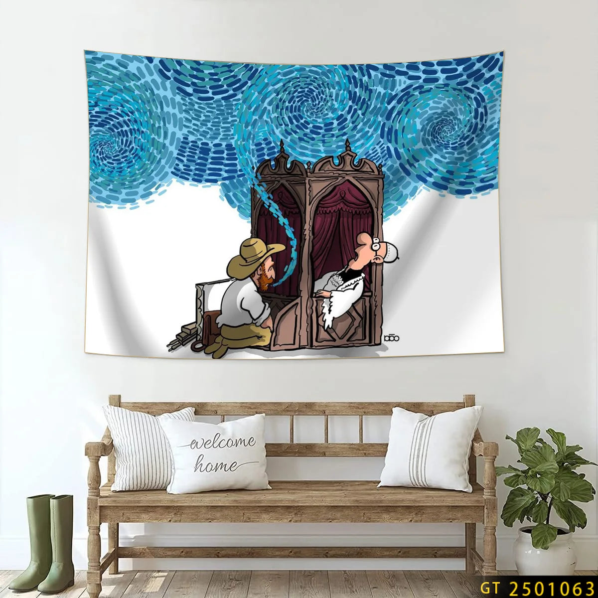 Wall Art Decor  Fabric Tapestry Wall Hanging  Living Room Bedroom Kitchen Dorm Decor Multi  Flag 3D printed pattern