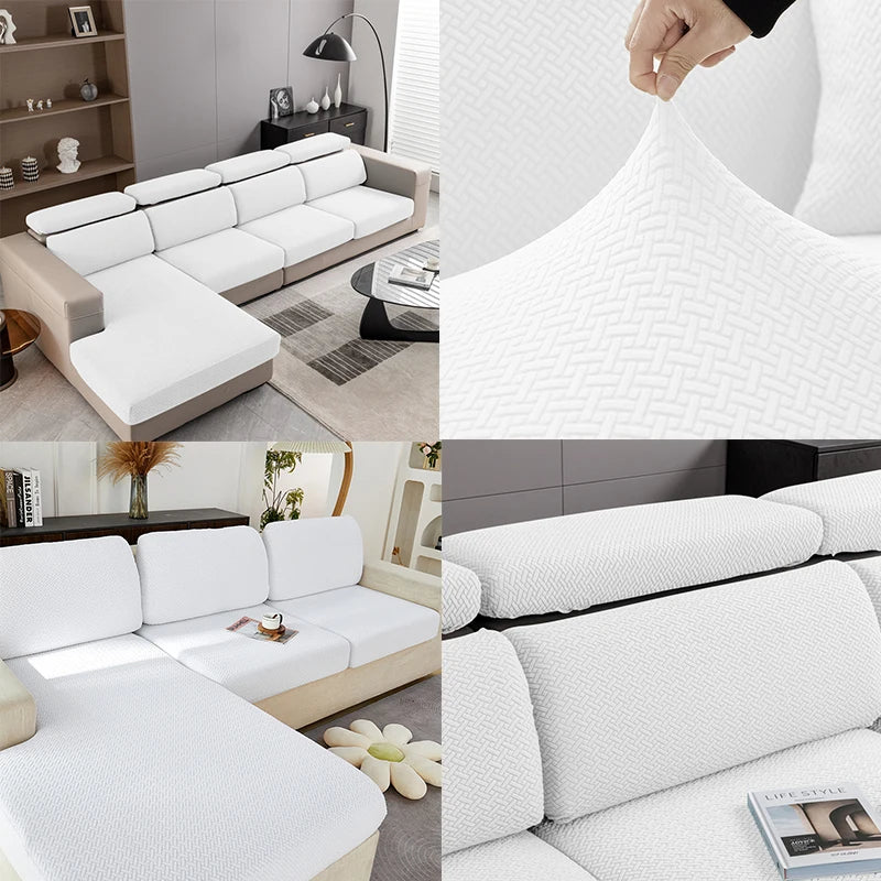Thick Jacquard Sofa Seat Cushion Cover Funiture Protector Stretch Couch Covers ForLiving Room Removable Seat Slipcover Kids Pets