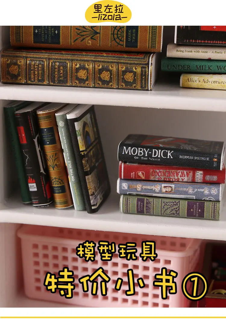 10pcs 1/12 Dollhouse Miniature Mini English Book for Blyth BJD OB11 Doll House Funiture Decor Accessories