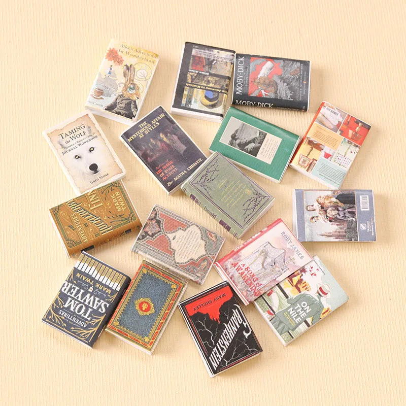 10pcs 1/12 Dollhouse Miniature Mini English Book for Blyth BJD OB11 Doll House Funiture Decor Accessories