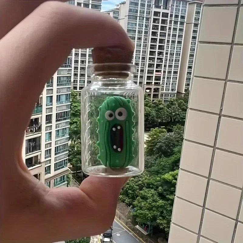 Funny Screaming Cucumber Jar Mini Glass Decorative Gourmet Party Favour Perfect for Multifunctional Home Accents Practical Hooks