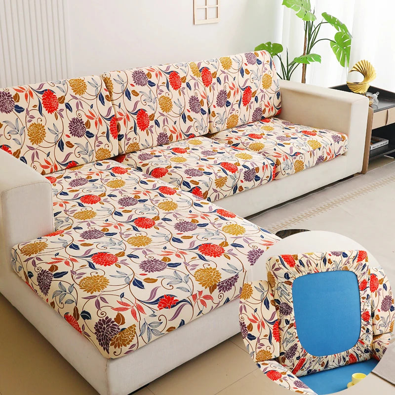 1/2/3/4 seat sofa cushion cover stretch sofa slipcover couch seat cover funiture protector floral printed