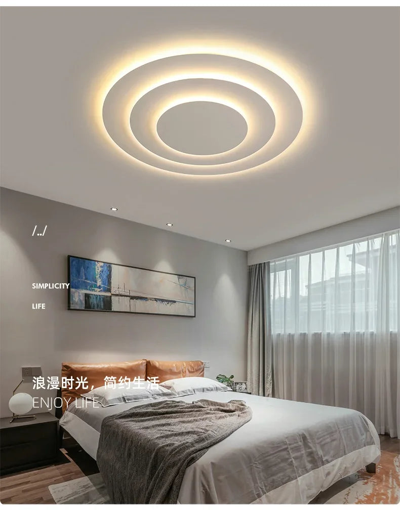 Nordic Corrugated Bedroom Chandeliers Creative Atmosphere Flush Mount Ceiling Light Designer Funiture Living Room Terrace Lamp