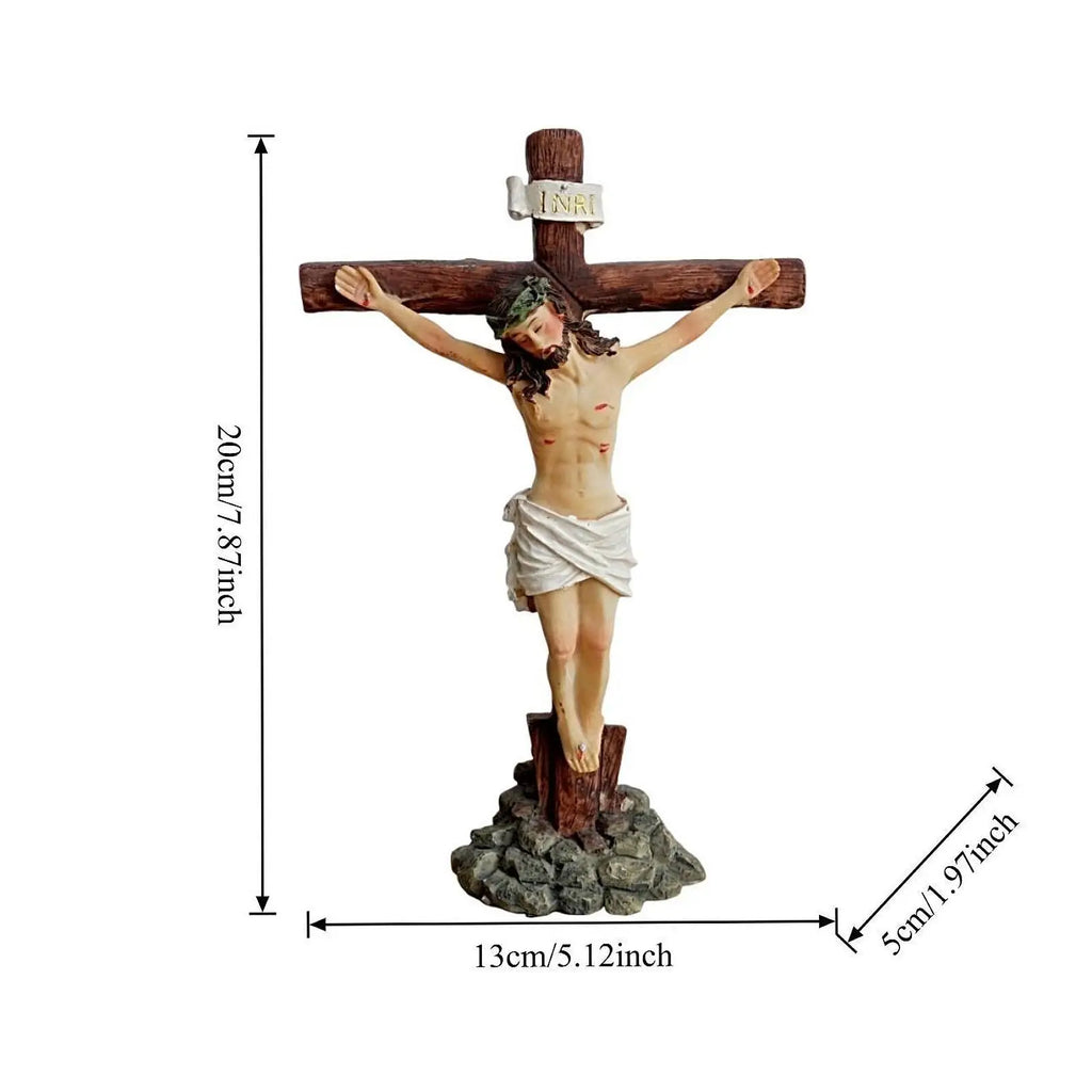Jesus Crucifix Cross Home Accent Standing Cross for Living Room Home Hotel