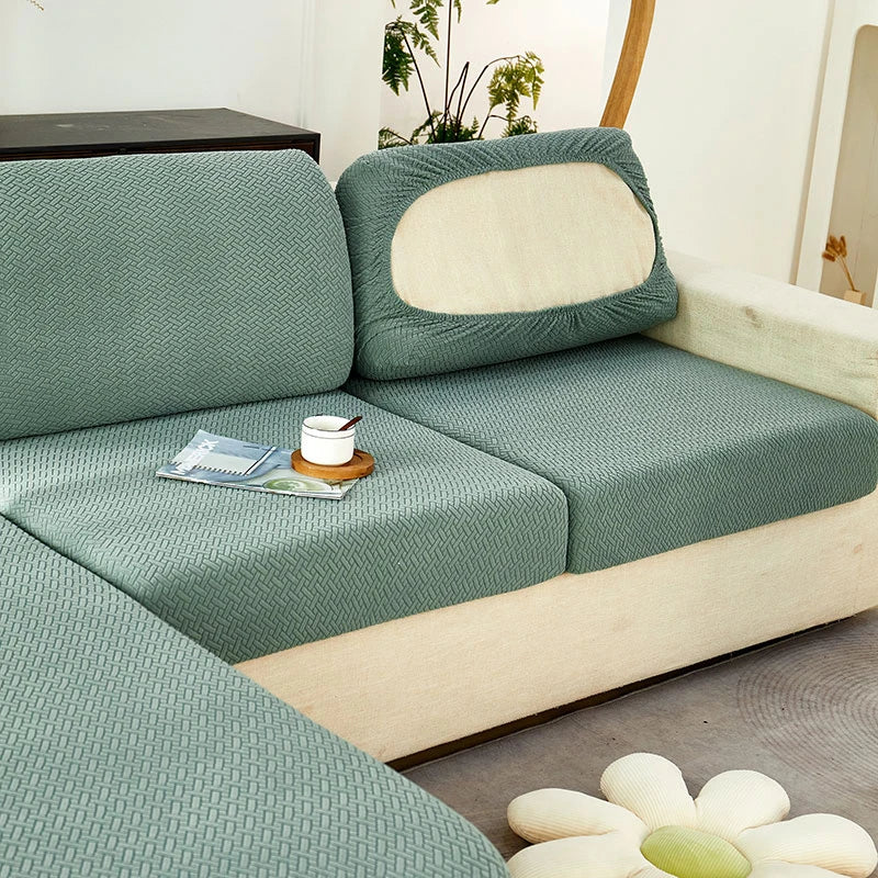 Thick Jacquard Sofa Seat Cushion Cover Funiture Protector Stretch Couch Covers ForLiving Room Removable Seat Slipcover Kids Pets