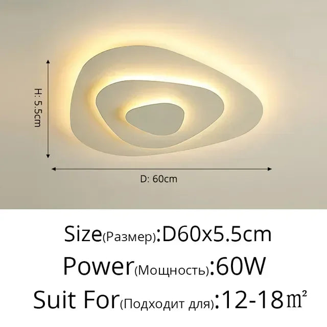 Nordic Corrugated Bedroom Chandeliers Creative Atmosphere Flush Mount Ceiling Light Designer Funiture Living Room Terrace Lamp