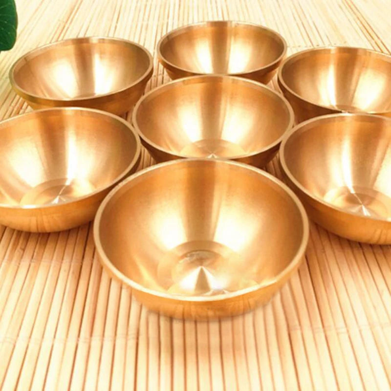 Pure Copper Offering Bowl Altar Supplies Home Accents Decor Water Rice Brass Shooting Prop Sacrificial Props Small