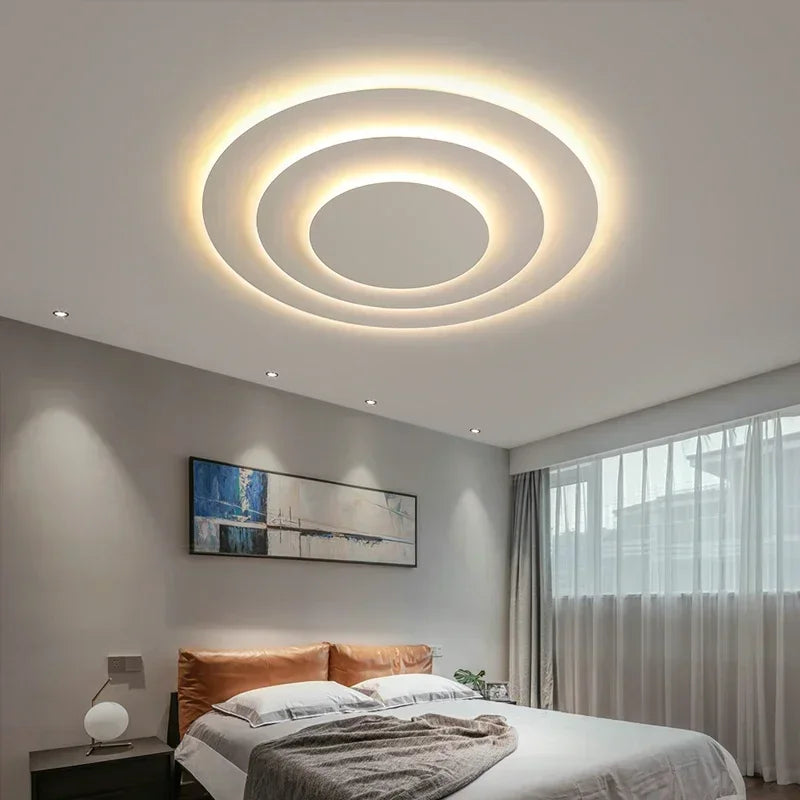 Nordic Corrugated Bedroom Chandeliers Creative Atmosphere Flush Mount Ceiling Light Designer Funiture Living Room Terrace Lamp