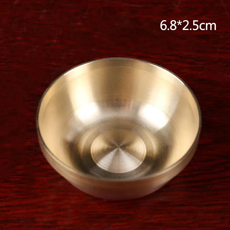 Pure Copper Offering Bowl Altar Supplies Home Accents Decor Water Rice Brass Shooting Prop Sacrificial Props Small