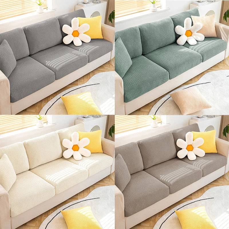 Thick Jacquard Sofa Seat Cushion Cover Funiture Protector Stretch Couch Covers ForLiving Room Removable Seat Slipcover Kids Pets