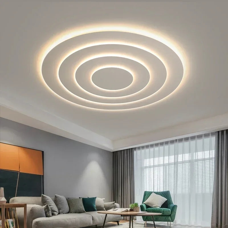 Nordic Corrugated Bedroom Chandeliers Creative Atmosphere Flush Mount Ceiling Light Designer Funiture Living Room Terrace Lamp