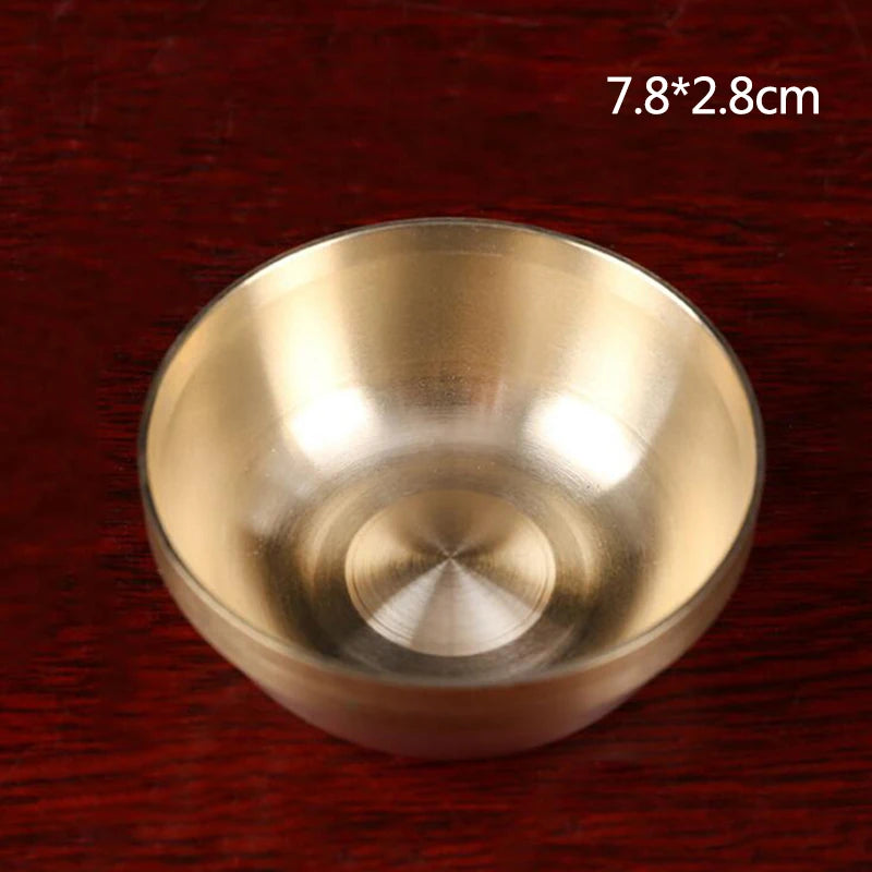 Pure Copper Offering Bowl Altar Supplies Home Accents Decor Water Rice Brass Shooting Prop Sacrificial Props Small