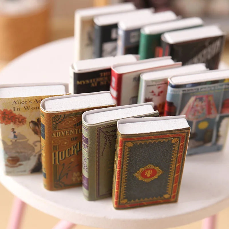 10pcs 1/12 Dollhouse Miniature Mini English Book for Blyth BJD OB11 Doll House Funiture Decor Accessories