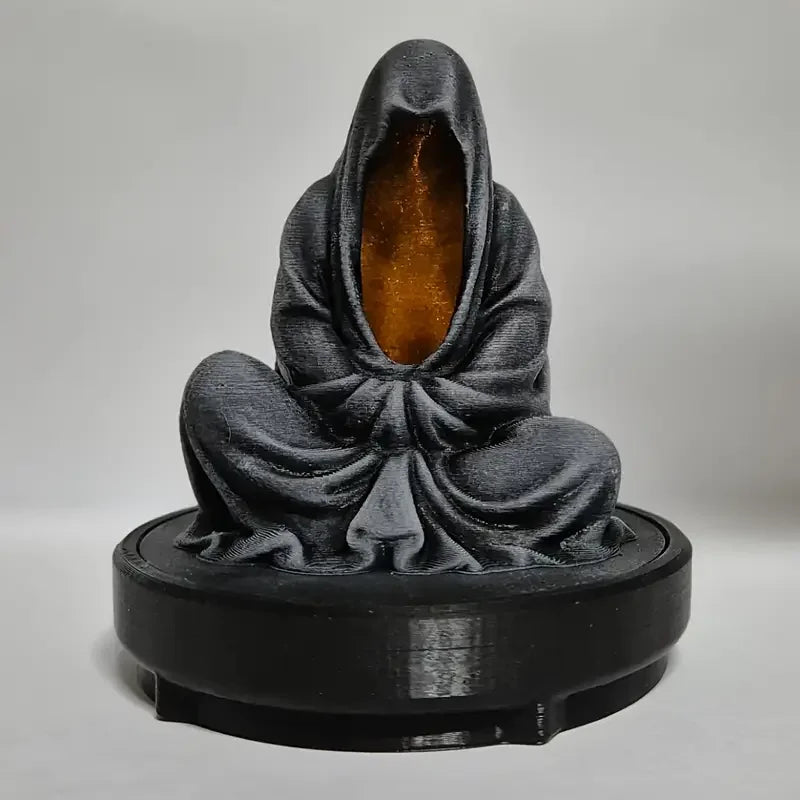 Grim Reaper Candle Holder - Spooky Halloween Decor, Durable Plastic Tabletop Statue for Meditation & Gothic Home Accents