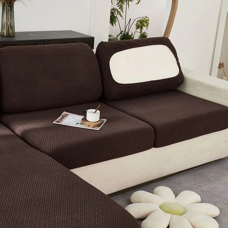 Thick Jacquard Sofa Seat Cushion Cover Funiture Protector Stretch Couch Covers ForLiving Room Removable Seat Slipcover Kids Pets
