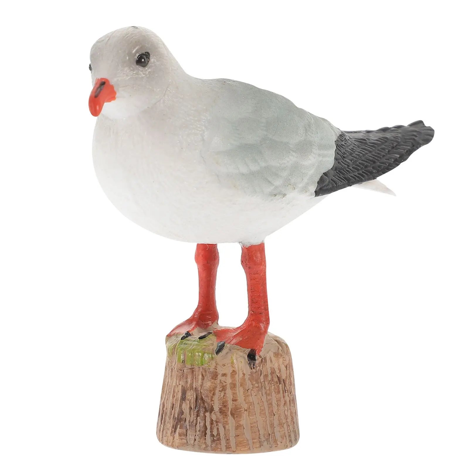 1pc Seagull Statue Red-billed Gull Model Nautical Seagull Figurine Miniature Home Decoration Plastic Seagull Figure For Car