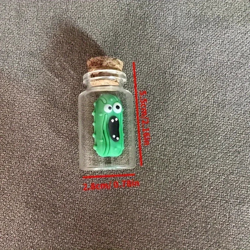 Funny Screaming Cucumber Jar Mini Glass Decorative Gourmet Party Favour Perfect for Multifunctional Home Accents Practical Hooks
