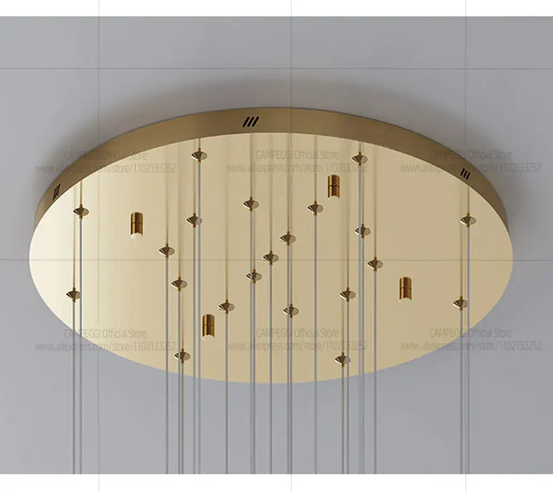 Light Guide LED Modern Chandelier Living Room Decor Lighting Duplex Rotating Stairs Pendant Lamp Dining Room Hanging Lights