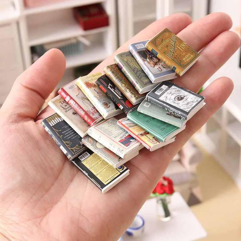 10pcs 1/12 Dollhouse Miniature Mini English Book for Blyth BJD OB11 Doll House Funiture Decor Accessories