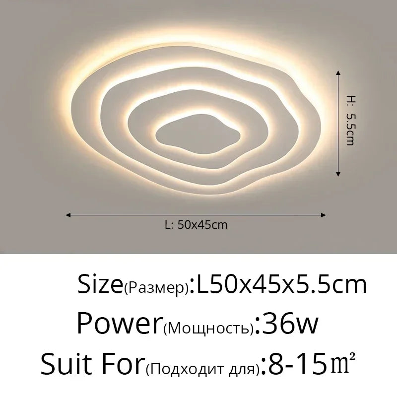 Nordic Corrugated Bedroom Chandeliers Creative Atmosphere Flush Mount Ceiling Light Designer Funiture Living Room Terrace Lamp