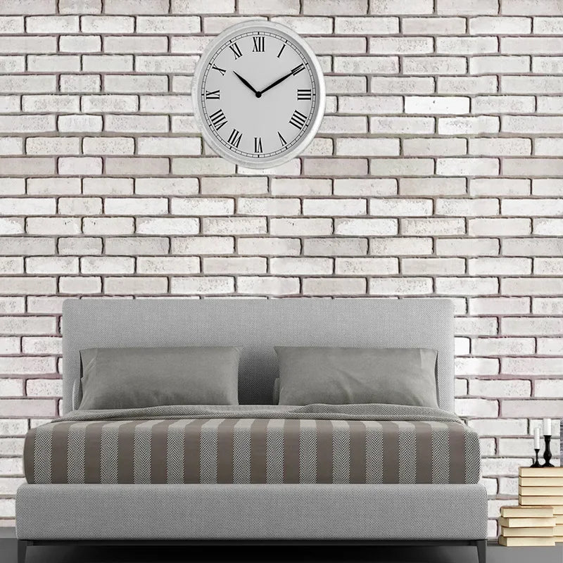 Room Decoration3D Retro Brick Wall Panels, Waterproof Self-Adhesive Wallpaper For Commercial Home Decor - Peel & Stick Textured