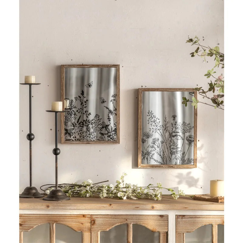 Home Accent Vintage Decoration Hang Panel Eco-friendly Handmade Living Room 3D Embossed Wall Art Metal Wood Wall Decor