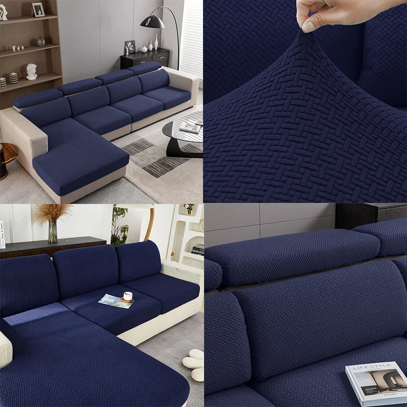 Thick Jacquard Sofa Seat Cushion Cover Funiture Protector Stretch Couch Covers ForLiving Room Removable Seat Slipcover Kids Pets