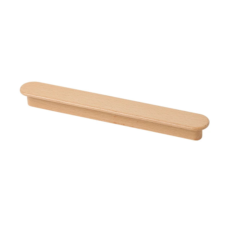 Nordic Wood Furniture Handles OAK  Walnut Knob Wooden T Bar Wardrobe Pulls Luxury Decoration Wooden Funiture Hardware