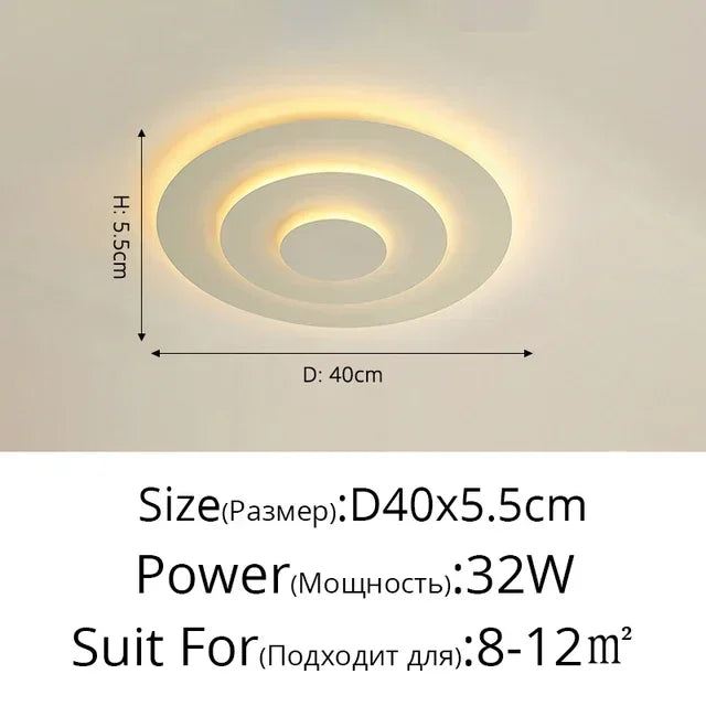 Nordic Corrugated Bedroom Chandeliers Creative Atmosphere Flush Mount Ceiling Light Designer Funiture Living Room Terrace Lamp