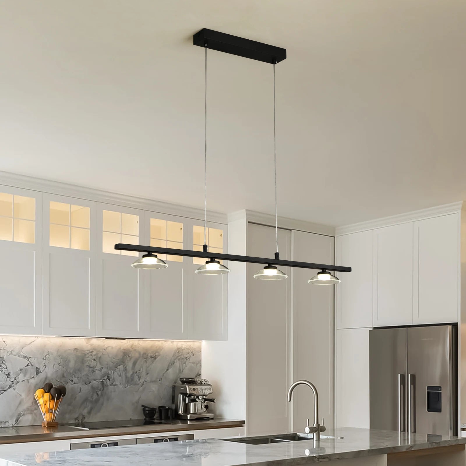 Modern Led Lighting Living Room Long Strip Chandeliers Dining Table Ceiling Lighs Meeting Room Café Bar Lamps Indoor Lamp