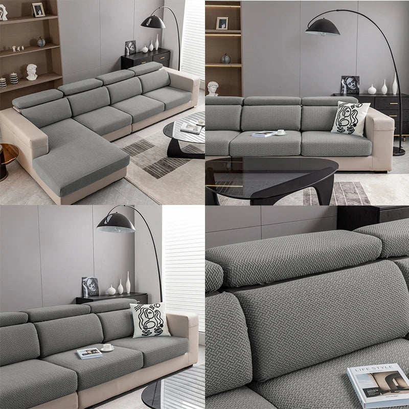 Thick Jacquard Sofa Seat Cushion Cover Funiture Protector Stretch Couch Covers ForLiving Room Removable Seat Slipcover Kids Pets