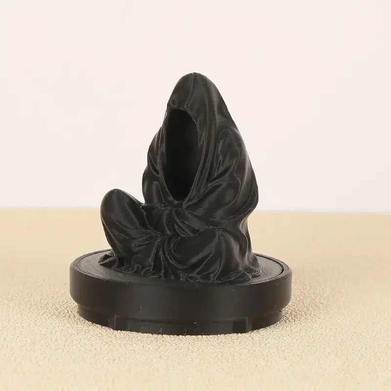 Grim Reaper Candle Holder - Spooky Halloween Decor, Durable Plastic Tabletop Statue for Meditation & Gothic Home Accents