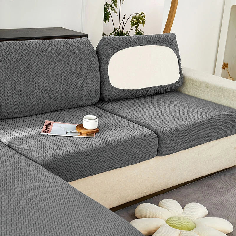 Thick Jacquard Sofa Seat Cushion Cover Funiture Protector Stretch Couch Covers ForLiving Room Removable Seat Slipcover Kids Pets