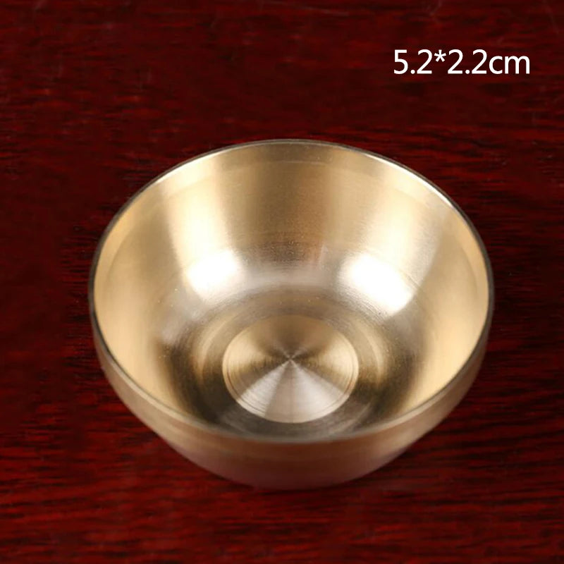 Pure Copper Offering Bowl Altar Supplies Home Accents Decor Water Rice Brass Shooting Prop Sacrificial Props Small