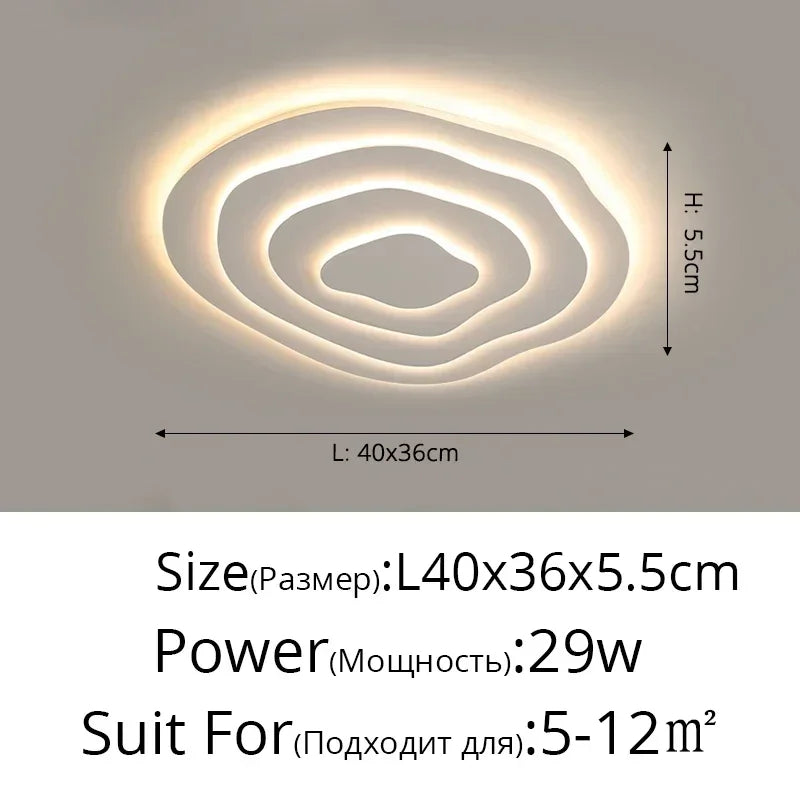 Nordic Corrugated Bedroom Chandeliers Creative Atmosphere Flush Mount Ceiling Light Designer Funiture Living Room Terrace Lamp