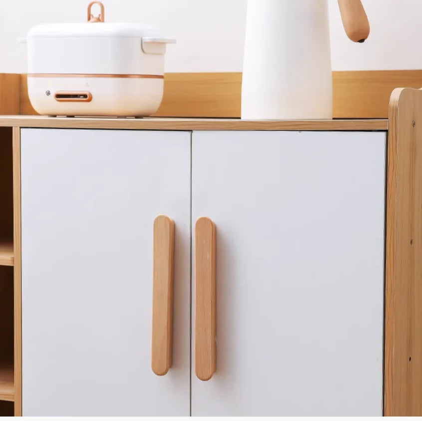 Nordic Wood Furniture Handles OAK  Walnut Knob Wooden T Bar Wardrobe Pulls Luxury Decoration Wooden Funiture Hardware