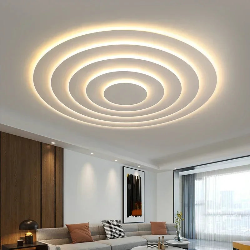 Nordic Corrugated Bedroom Chandeliers Creative Atmosphere Flush Mount Ceiling Light Designer Funiture Living Room Terrace Lamp