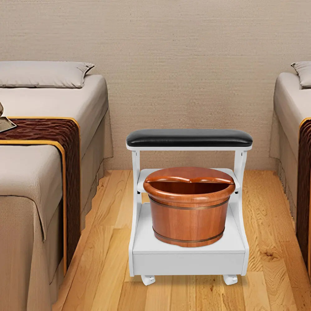 Foot Rest Pedicure Manicure Funiture Trolley for Foot Bath Footbath Stool with Wheels