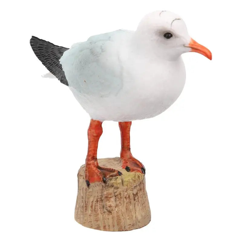 1pc Seagull Statue Red-billed Gull Model Nautical Seagull Figurine Miniature Home Decoration Plastic Seagull Figure For Car