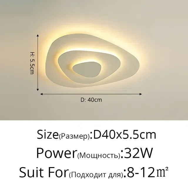 Nordic Corrugated Bedroom Chandeliers Creative Atmosphere Flush Mount Ceiling Light Designer Funiture Living Room Terrace Lamp